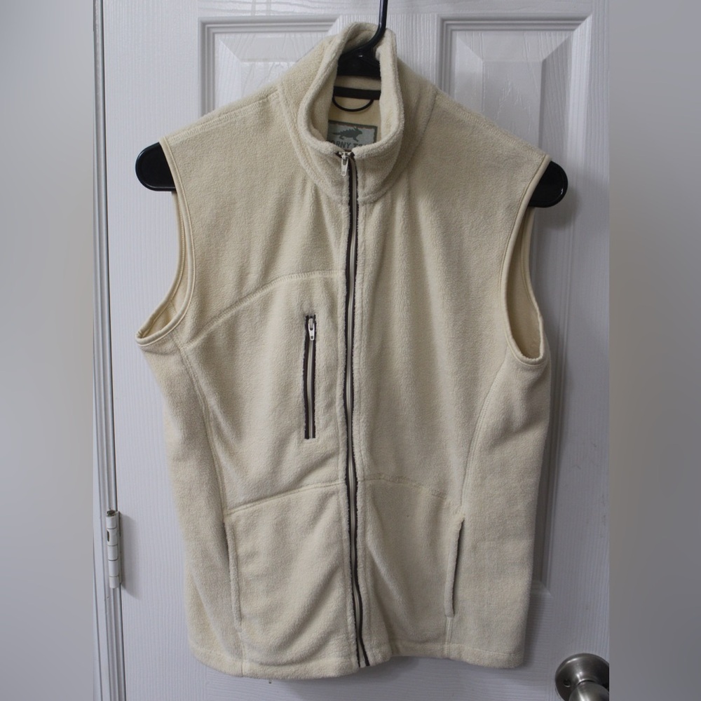 Horny Toad’s Size Small Vintage Cream Fleece Zipper Vest for Women